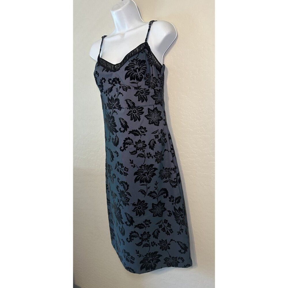 Y2K Babydoll Fairy Whimsigoth Midi Dress Size 9 Purple‎ Burnt Velvet 2000’s - Picture 3 of 11